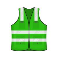 Safety reflective vest icon sign flat style design vector illustration.