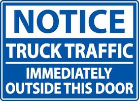 Notice Immediately Outside This Door Sign On White Background vector