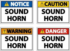 Sound Horn Sign On White Background vector
