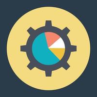 Pie Chart with Cogwheel vector