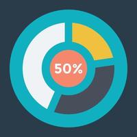 Donut Pie Chart vector