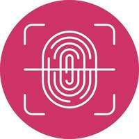 Fingerprint Scan Icon Style vector