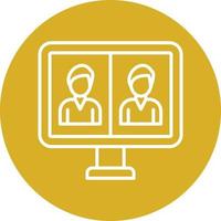 Online Meeting Icon Style vector