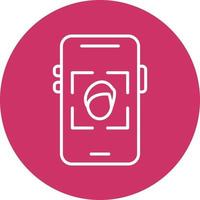 Mobile Face Scan Icon Style vector