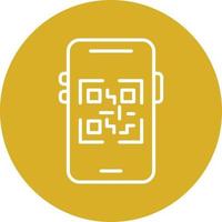 Mobile Qr Code Icon Style vector