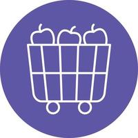 Fruit Cart Icon Style vector