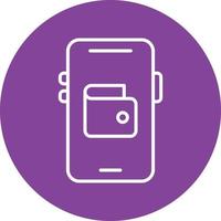 Mobile Wallet Icon Style vector