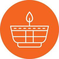 Oil Lamp Icon Style vector