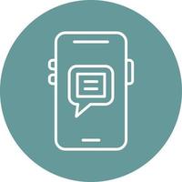 Mobile Chat Icon Style vector