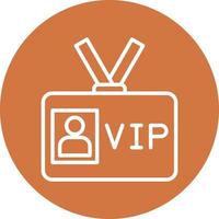 estilo de icono de pase vip vector