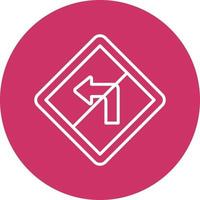 No Left Turn Icon Style vector