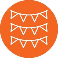 New Year Flags Icon Style vector
