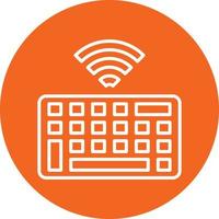 Wireless Keyboard Icon Style vector