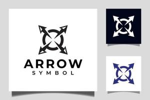 circle arrow target icon vector. Arrowhead Spear for Arrow Hunting vintage Logo Design vector