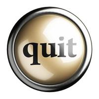 quit word on isolated button photo