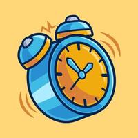 objeto de dibujos animados de tiempo de reloj de alarma de llamada vector