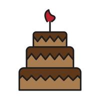 three layer cake icon for website, promotion, social media vector