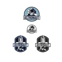 astronaut,an illustration of logo vector set