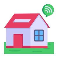 A well-designed flat icon of home automation vector