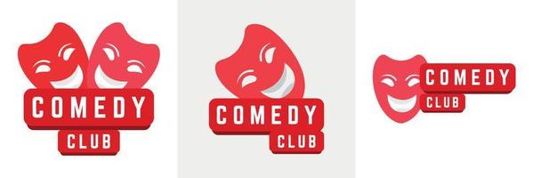 plantilla de colección de diseño de logotipo de club de comedia vector