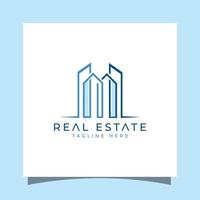 real estate buildings logo design template vector