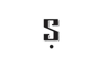 black and white S alphabet letter icon logo design. Creative template for business or company vector