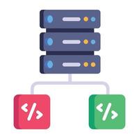 A well-designed flat icon of code hosting vector