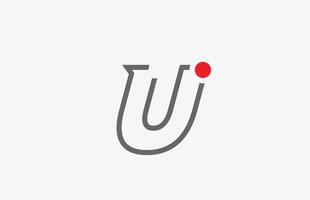 Diseño del logotipo del icono de la letra del alfabeto u. plantilla creativa para empresa vector