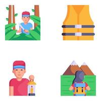 Adventurer Flat Vector Icons