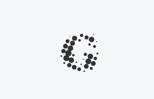 G dotted alphabet letter icon logo design. Creative template for business with dot vector