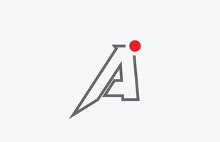 un diseño de icono de logotipo de letra del alfabeto. plantilla creativa para negocios vector