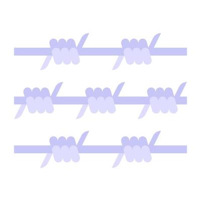 Barbed wires flat icon is up for premium use
