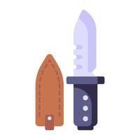 Grab this amazing flat icon of combat knife vector