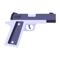Handgun flat icon with high quality graphics vector