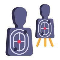 Shooting practice flat icon in editable style vector