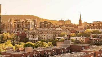 4K Timelapse Sequence of Montreal, Canada - View of The Plateau from Day to Night video