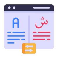 Online translator flat icon, editable vector