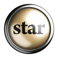 star word on isolated button photo