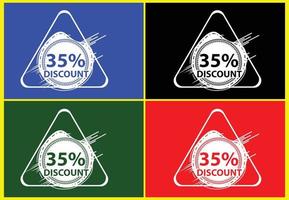 35 percent discount new offer logo and icon design template vector