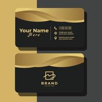 tarjeta de visita creativa de oro negro vector