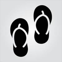 Isolated Sandals Glyph Icon Scalable Vector Graphics