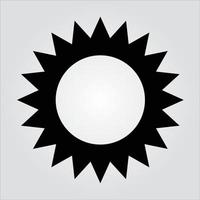 Isolated Sunshine Glyph Icon Scalable Vector Graphics