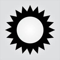 Isolated Sunshine Glyph Icon Scalable Vector Graphics