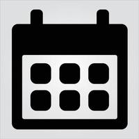Isolated Calendar Glyph Icon Scalable Vector Graphics