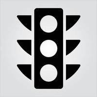 Isolated Traffic Light Glyph Icon Scalable Vector Graphics