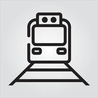 Isolated Train Outlined Icon Scalable Vector Graphics