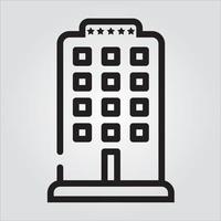 Isolated Hotel Outlined Icon Scalable Vector Graphics