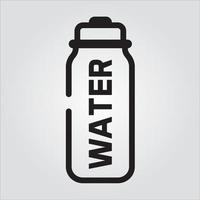 Isolated Water Bottle Outlined Icon Scalable Vector Graphics