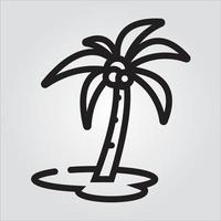 Palmera aislada icono delineado gráficos vectoriales escalables vector