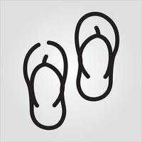 Isolated Sandals Outlined Icon Scalable Vector Graphics